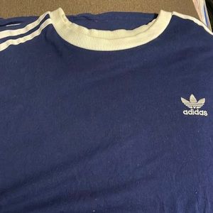 Blue striped Adidas shirt